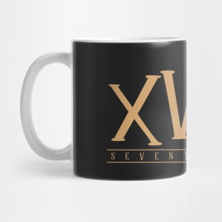 XVII (Seventeen) Gold Roman Numerals Mug